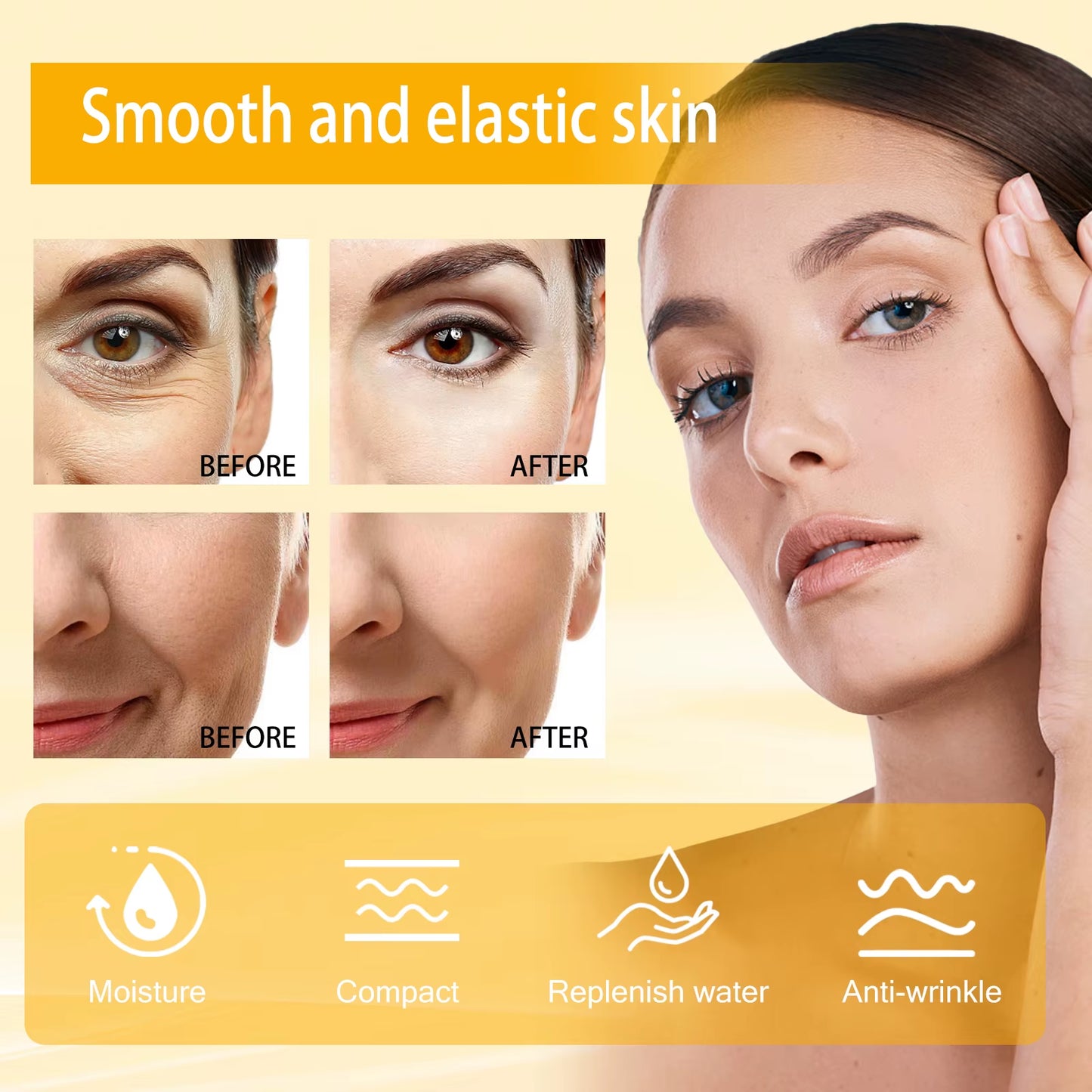 Ginseng Face Serum Prevent Aging Moisturizing Remove Wrinkles Nourishing Non-Sticky Enhance Skin Elasticity Face Serum