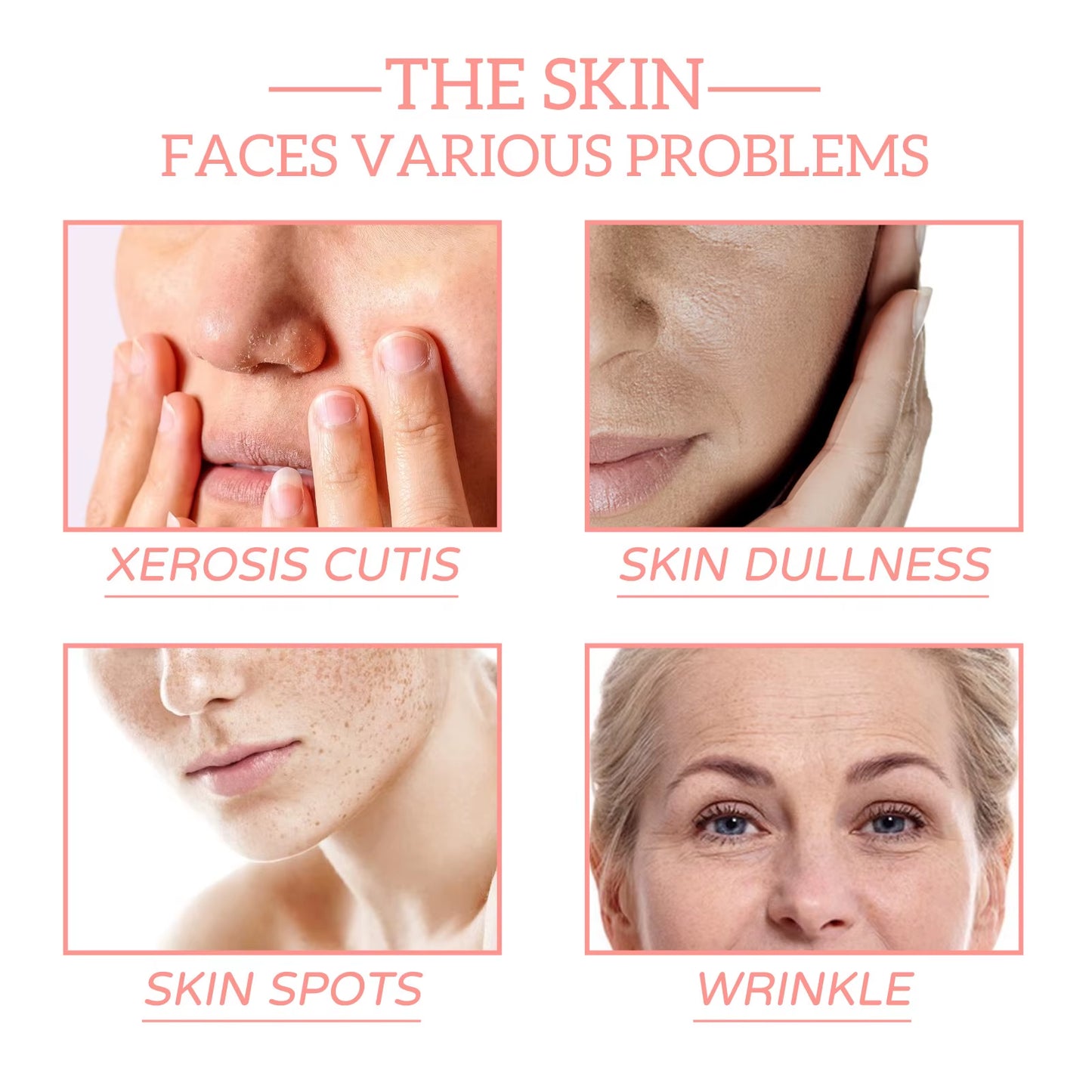 Hyaluronic Acid Face Serum 5 in 1 Moisturizing Whiten-Ing anti Wrink-Le Agin-G Vitamin C Shrink Pores Serum Skin Care